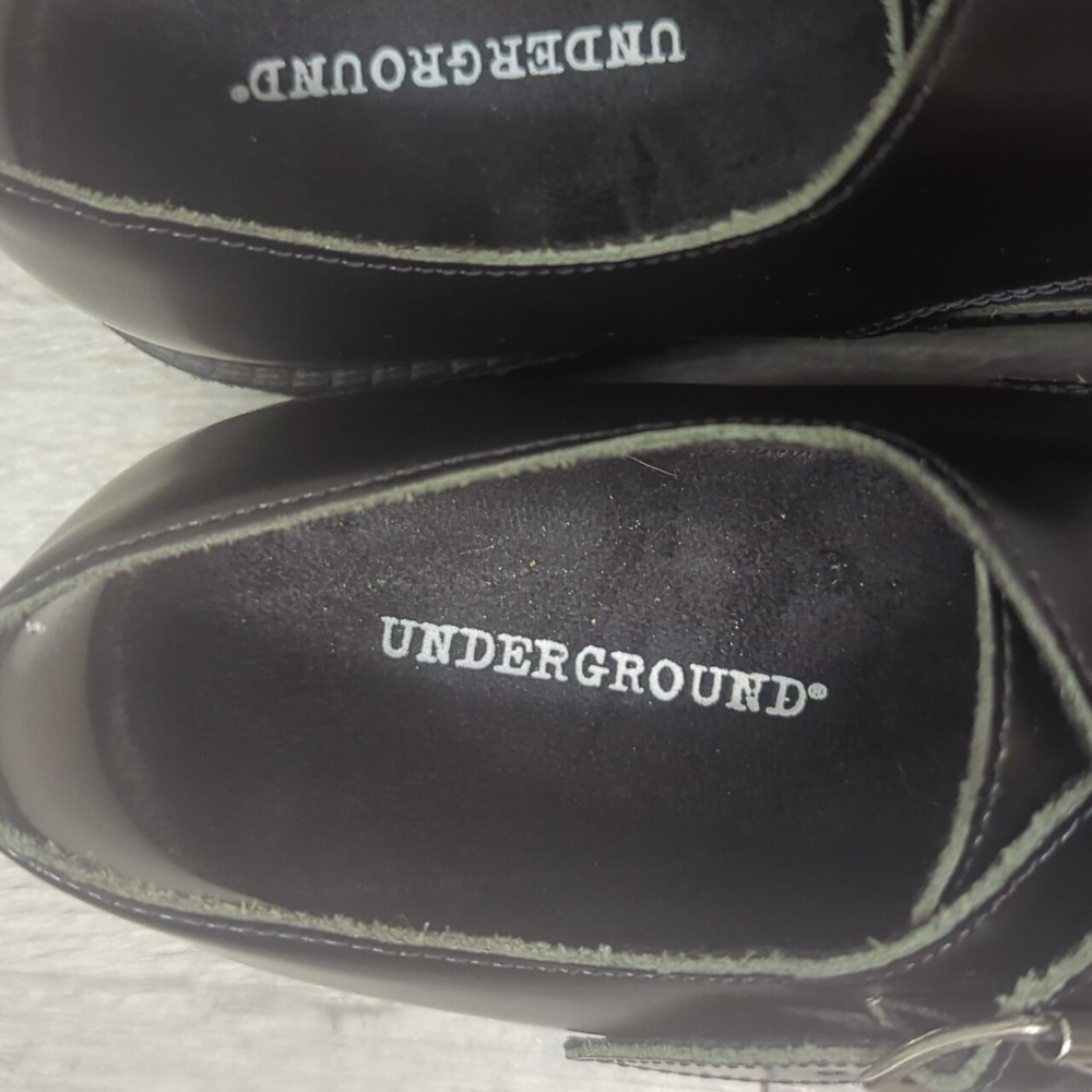Underground. England Black Leather Apollo Creepers - Picture 3 of 11